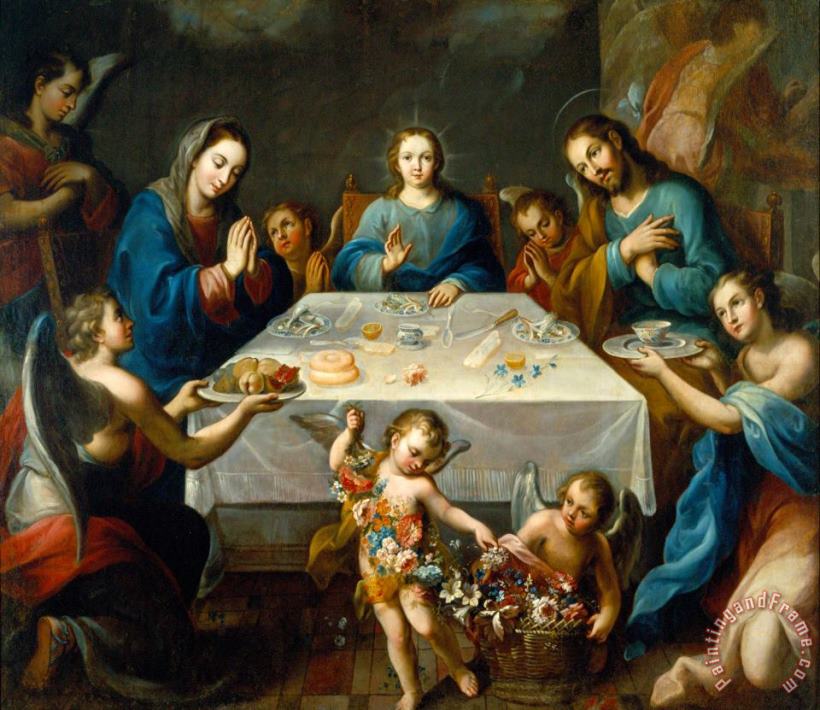 The Blessing of The Table painting - Jose de Alcibar The Blessing of The Table Art Print