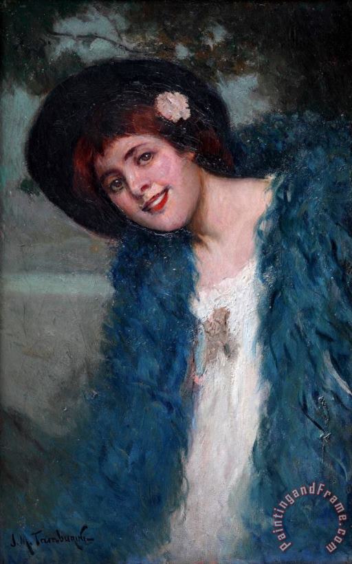 Josep Maria Tamburini Dalmau Parisian Woman Art Painting