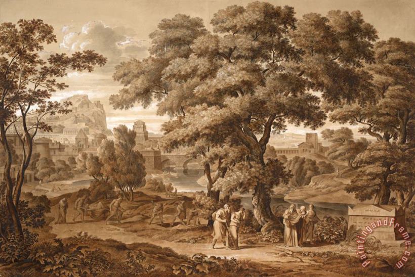 Joseph Anton Koch Oedipus And Antigone Leave Thebes, 1797 Art Painting