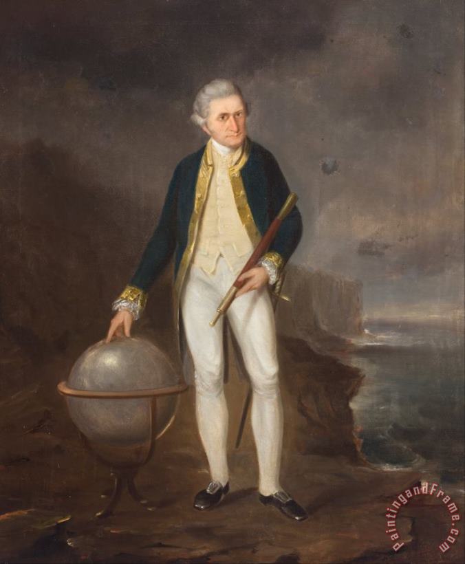Captain Cook on The Coast of New South Wales painting - Joseph Backler Captain Cook on The Coast of New South Wales Art Print