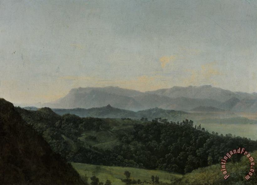 Extensive Mountainous Landscape painting - Joseph Bidauld Extensive Mountainous Landscape Art Print