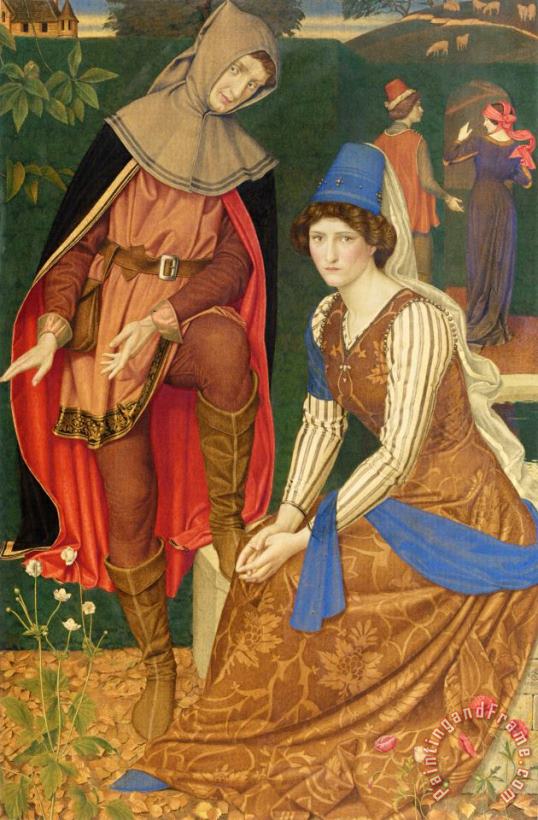 The Nut Brown Maid painting - Joseph Edward Southall The Nut Brown Maid Art Print