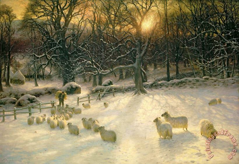 Joseph Farquharson The Shortening Winters Day is Near a Close Art Print