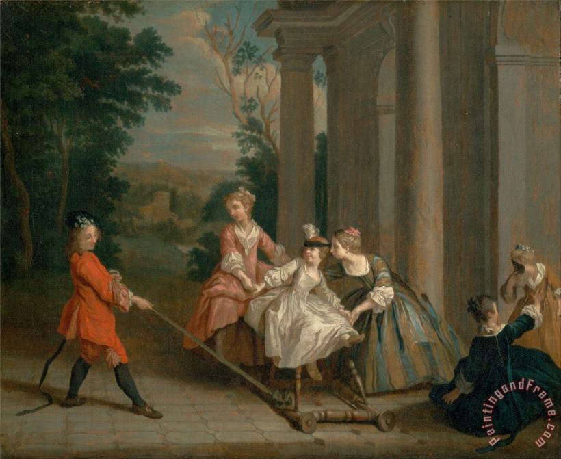 Joseph Francis Nollekens Children Playing with a Hobby Horse Art Painting