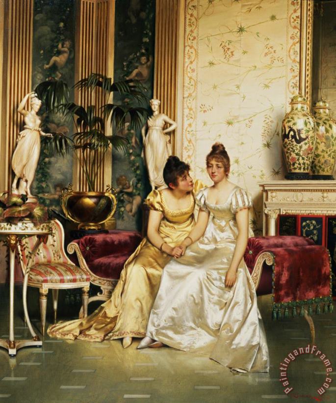 A Shared Confidence painting - Joseph Frederick Charles Soulacroix A Shared Confidence Art Print