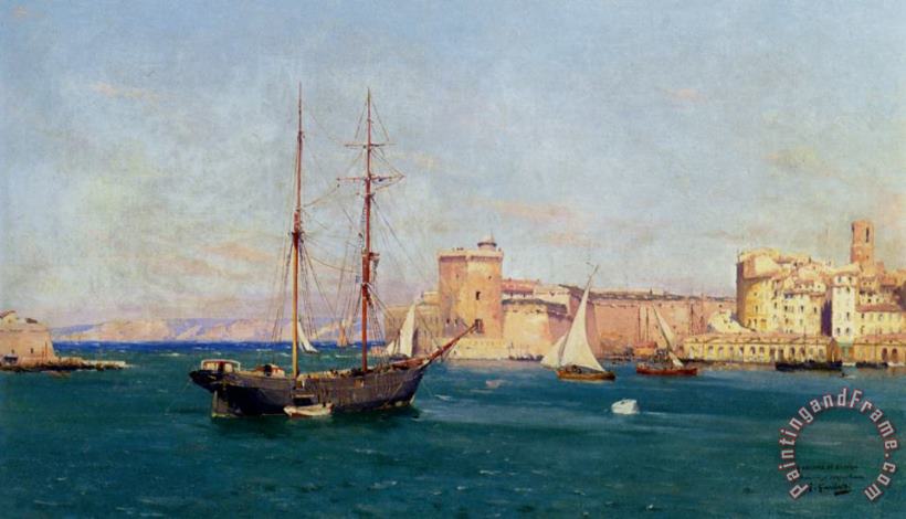 Joseph Garibaldi Le Port De Marseille Art Print