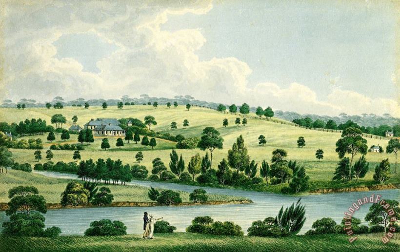 Joseph Lycett Residence of John Macarthur Esq Near Parramatta N.s.w. Art Print