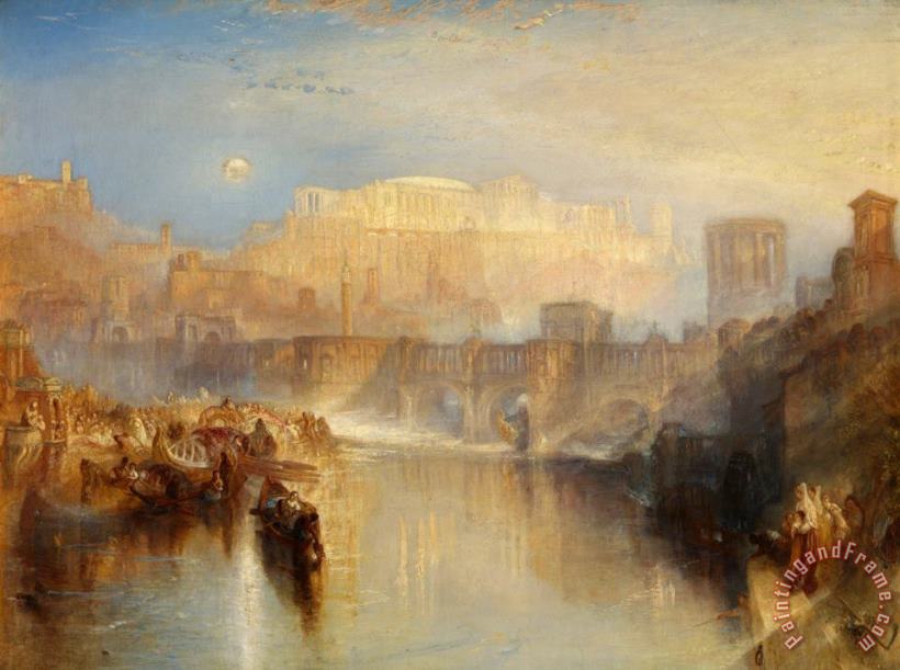 Joseph Mallord William Turner Ancient Rome; Agrippina Landing with The Ashes of Germanicus Art Painting