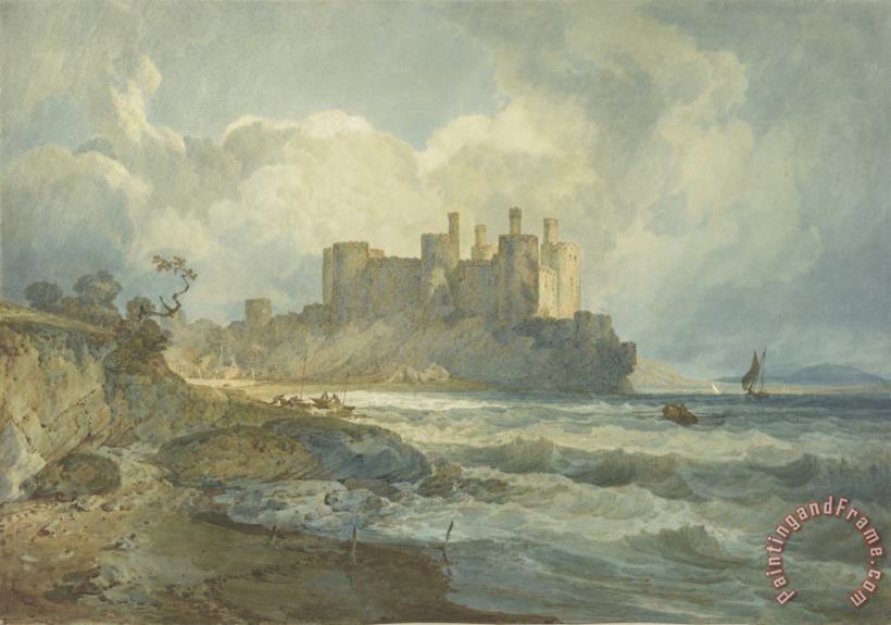 Conway Castle, North Wales painting - Joseph Mallord William Turner Conway Castle, North Wales Art Print