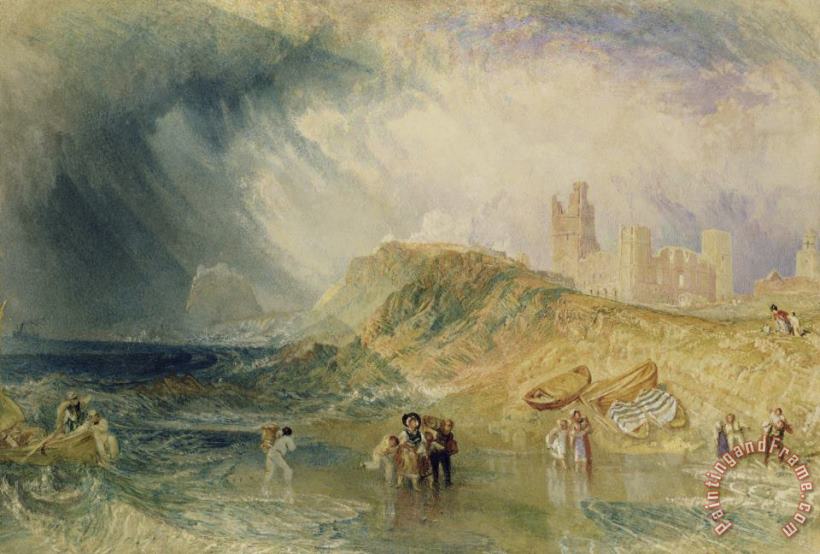 Holy Island - Northumberland painting - Joseph Mallord William Turner Holy Island - Northumberland Art Print