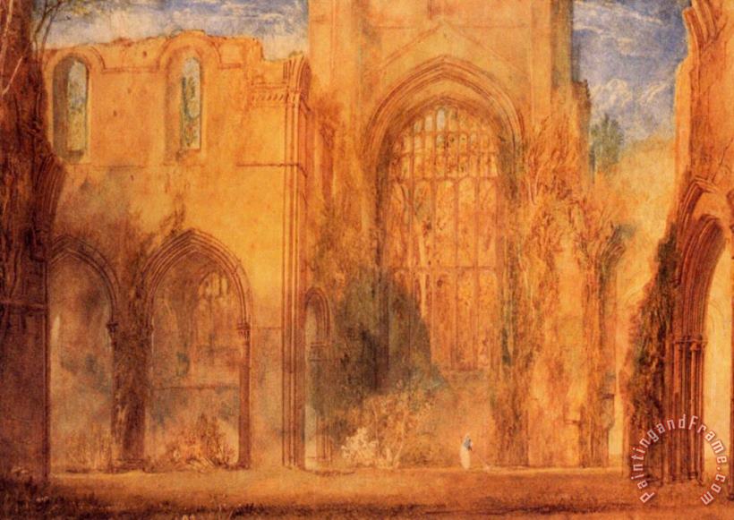 Interior of Fountains Abbey, Yorkshire painting - Joseph Mallord William Turner Interior of Fountains Abbey, Yorkshire Art Print