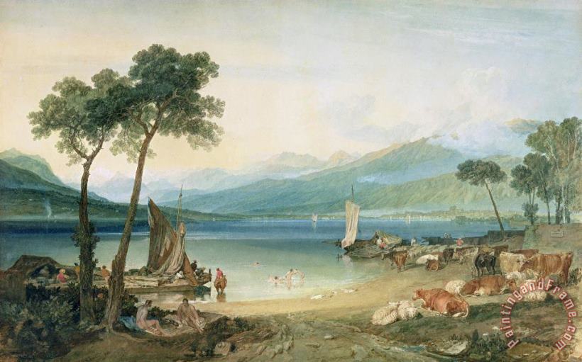 Lake Geneva and Mont Blanc painting - Joseph Mallord William Turner Lake Geneva and Mont Blanc Art Print