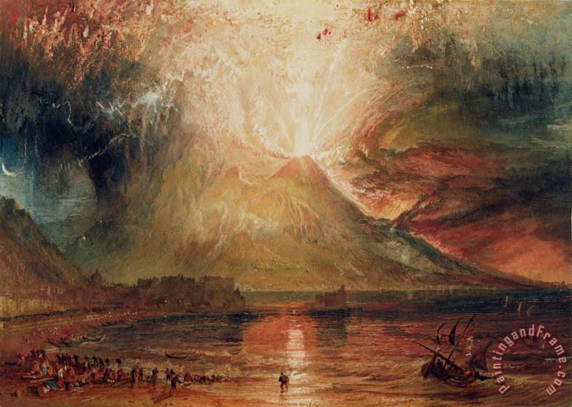 Joseph Mallord William Turner Mount Vesuvius in Eruption Art Painting