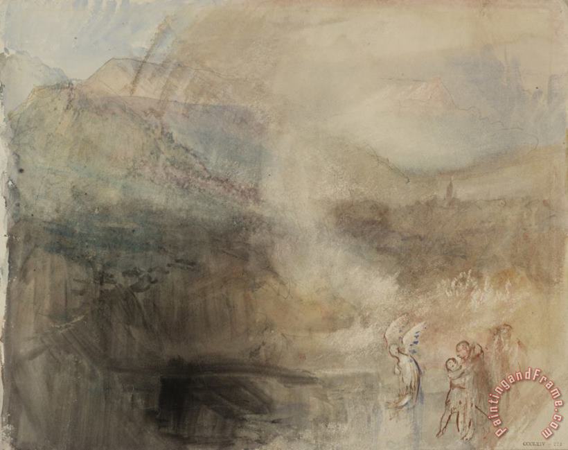Joseph Mallord William Turner The Angel Troubling The Pool Art Painting