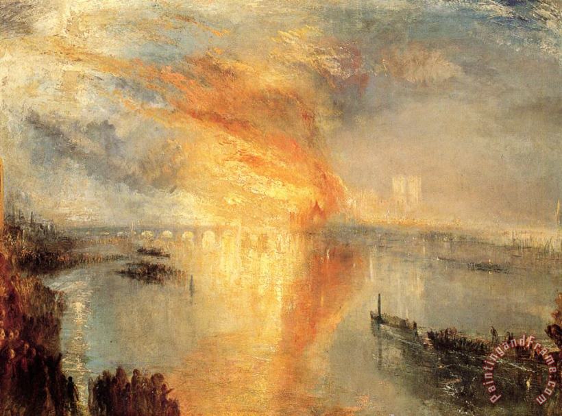 Joseph Mallord William Turner The Burning of The Houses of Parliament Art Painting