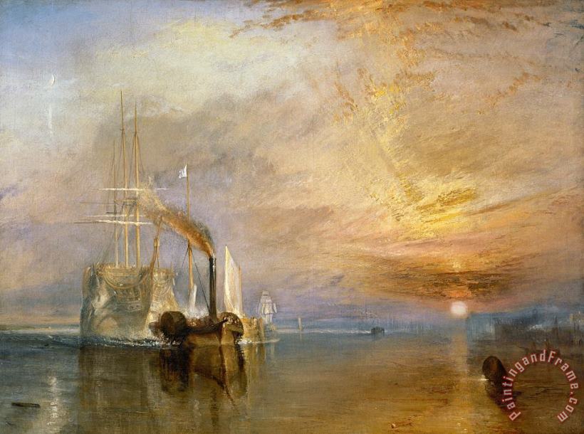 Joseph Mallord William Turner The Fighting Temeraire Tugged to her Last Berth to be Broken up Art Painting