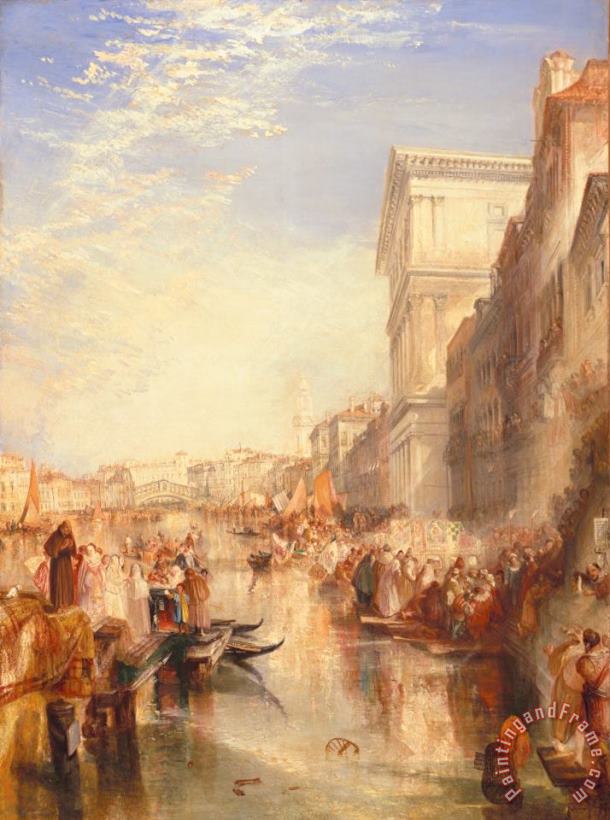 Joseph Mallord William Turner The Grand Canal Scene - a Street in Venice Art Print