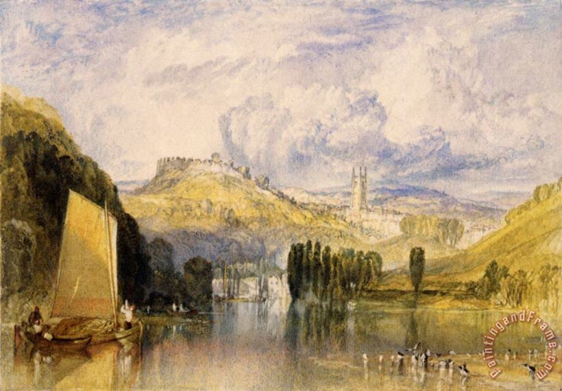 Joseph Mallord William Turner Totnes, in The River Dart Art Painting