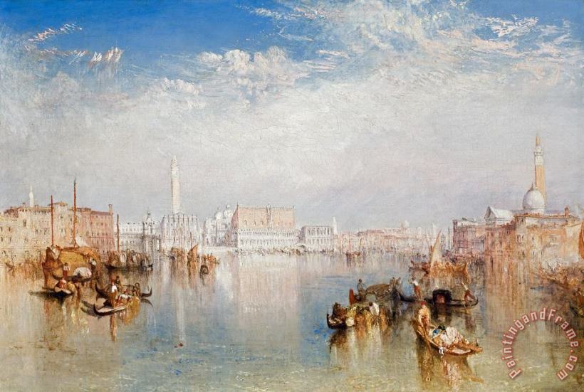 View of Venice The Ducal Palace Dogana and Part of San Giorgio painting - Joseph Mallord William Turner View of Venice The Ducal Palace Dogana and Part of San Giorgio Art Print