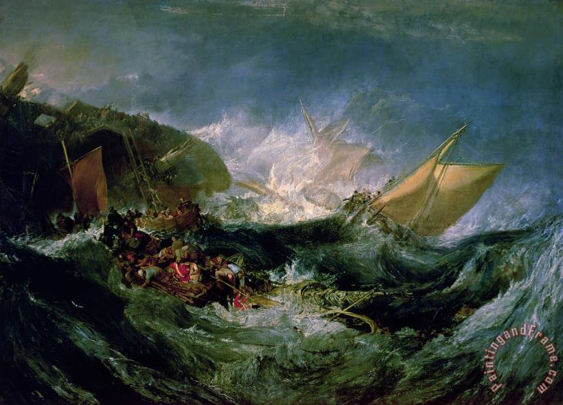 Joseph Mallord William Turner Wreck of a Transport Ship Art Painting