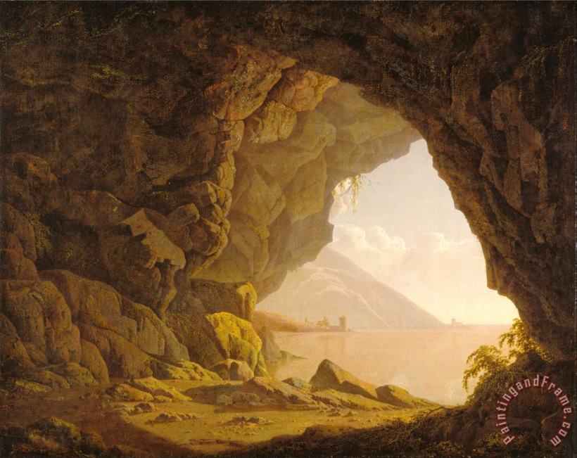 Cavern, Near Naples painting - Joseph Wright  Cavern, Near Naples Art Print