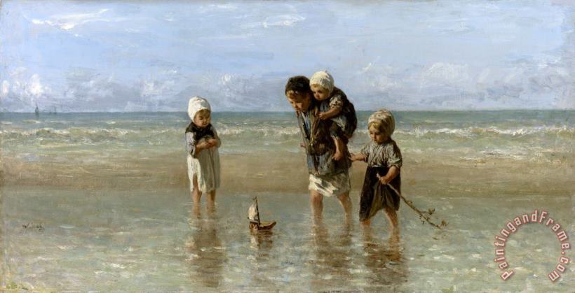 Jozef Israels Children of The Sea Art Painting