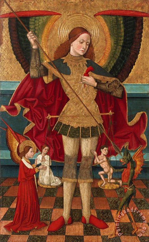 Juan de la Abadia Saint Michael Weighing Souls Art Painting