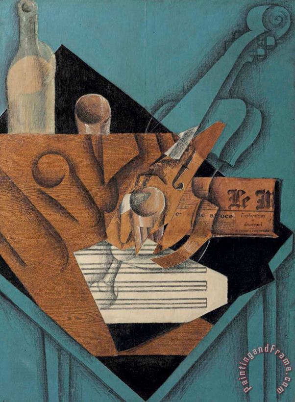 Juan Gris La Table De Musicien, 1914 Art Painting
