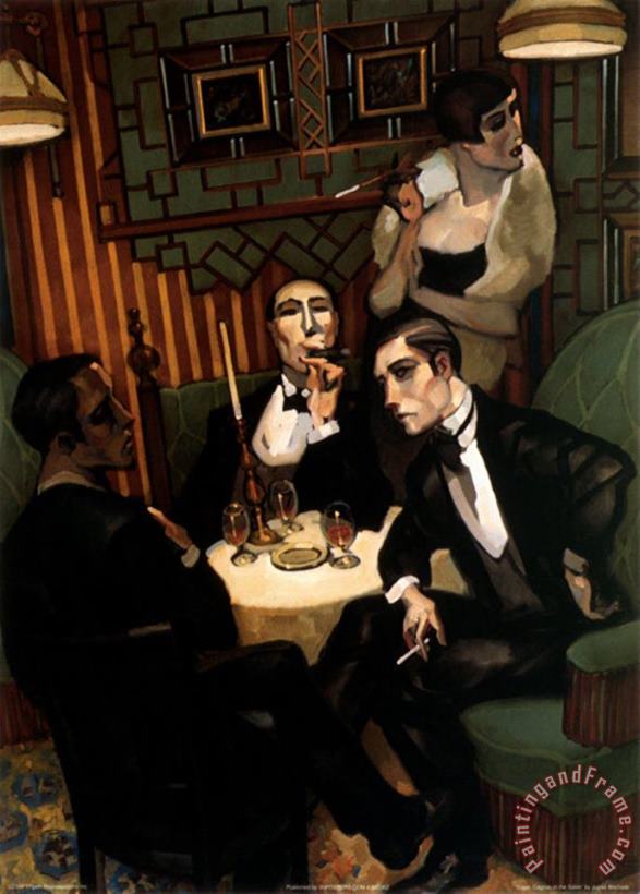 Juarez Machado Cigar Cognac in The Salon Art Print
