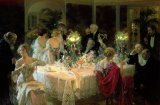 The End of Dinner by Jules Alexandre Grun