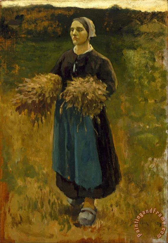 Jules Breton The Gleaner Art Painting