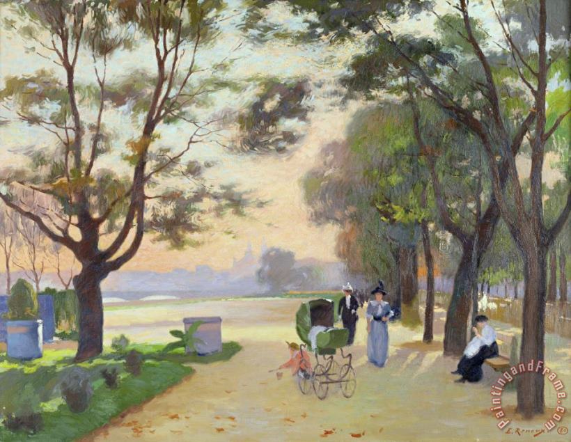 Jules Ernest Renoux Cours la Reine Paris Art Painting