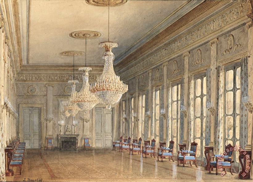 Jules Frederic Bouchet The Salon in The Montpensier Wing, Palais Royal 3 Art Print