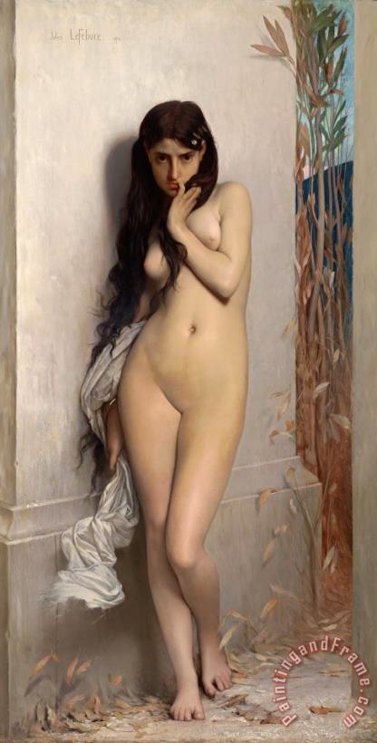 Jules Joseph Lefebvre La Cigarra (national Gallery of Victoria, Melbourne, 1872. Oleo Sobre Lienzo, 186.7 X 123.8 Cm).jpg Art Print