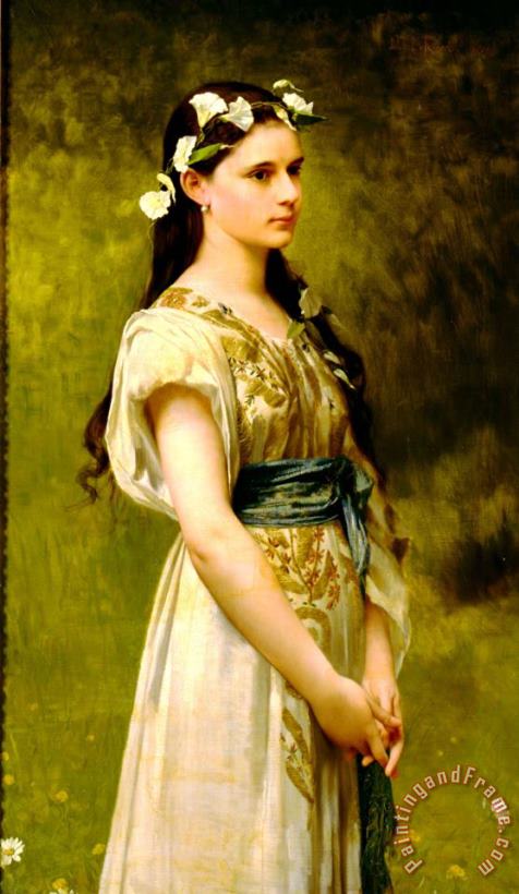 Portrait of Julia Foster Ward painting - Jules Joseph Lefebvre Portrait of Julia Foster Ward Art Print