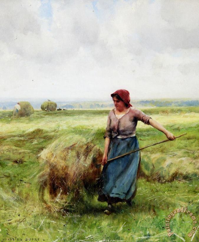The Haymaker painting - Julien Dupre The Haymaker Art Print