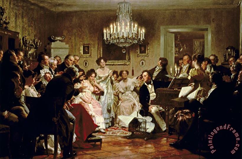 Julius Schmid A Schubert Evening in a Vienna Salon Art Print Julius Schmid A Schubert Evening in a Vienna Salon Art Print
