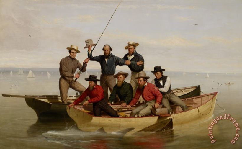 Junius Brutus Stearns A Fishing Party Off Long Island Art Print