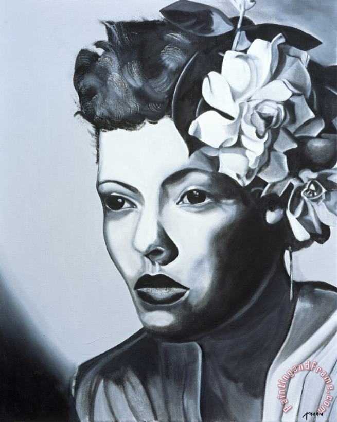 Billie Holiday painting - Kaaria Mucherera Billie Holiday Art Print