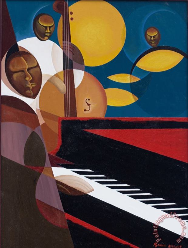 Cobalt Jazz painting - Kaaria Mucherera Cobalt Jazz Art Print