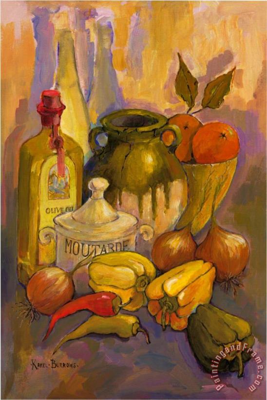 Mediterranean Kitchen III painting - Karel Burrows Mediterranean Kitchen III Art Print