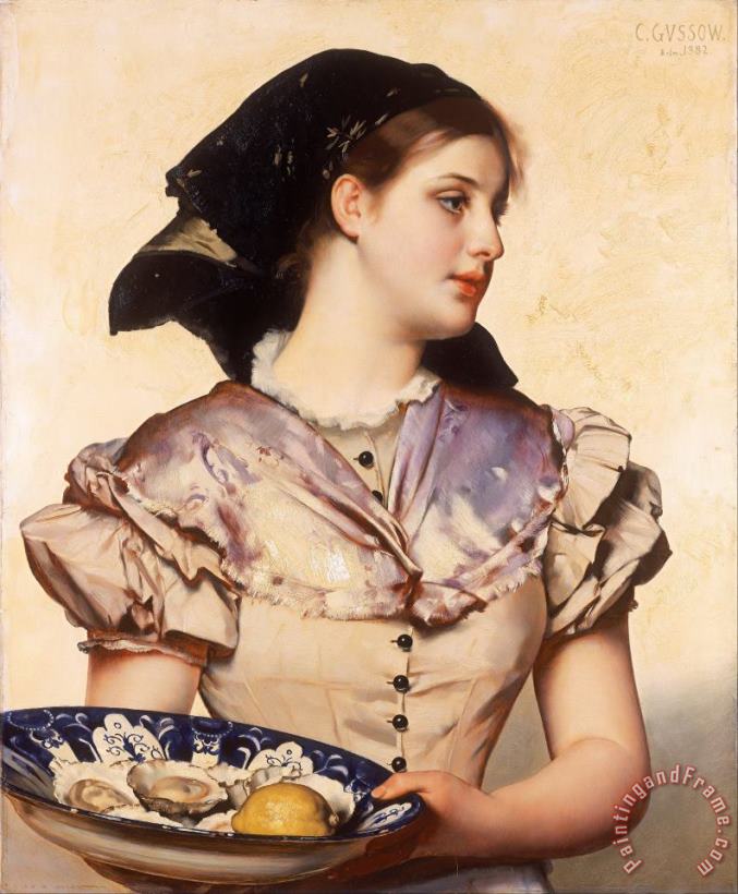 Karl Gussow The Oyster Girl Art Painting