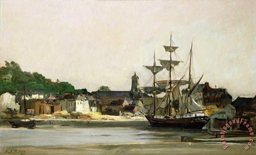 Karl Pierre Daubigny The Harbour at Honfleur Art Print