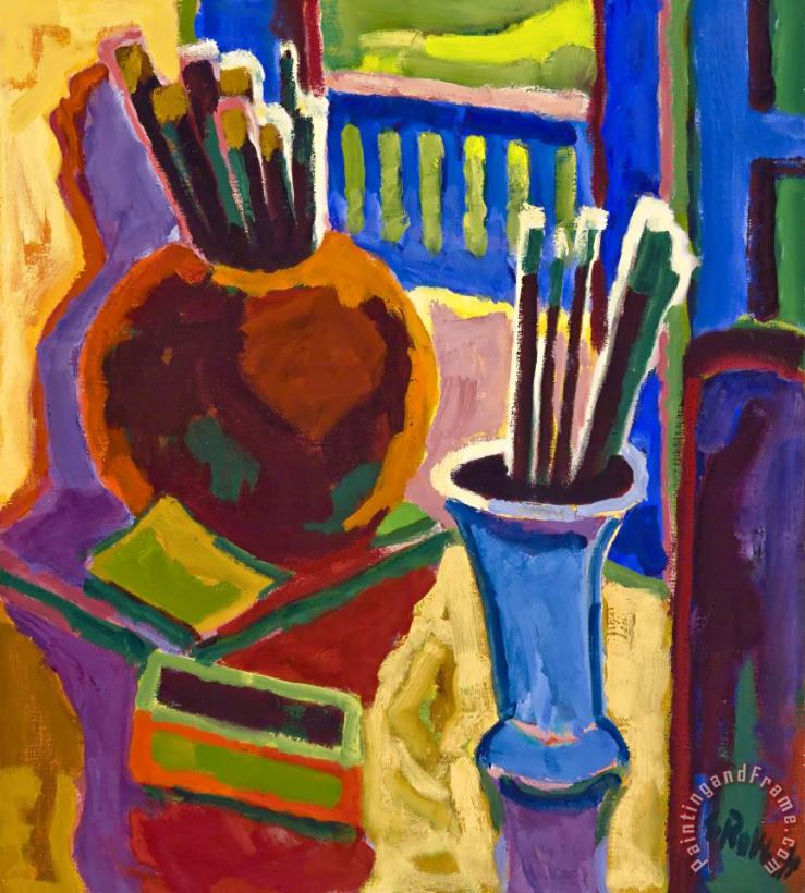 Karl Schmidt-Rottluff Paintbrushes (in Memoriam Walter Gramatte) Art Painting