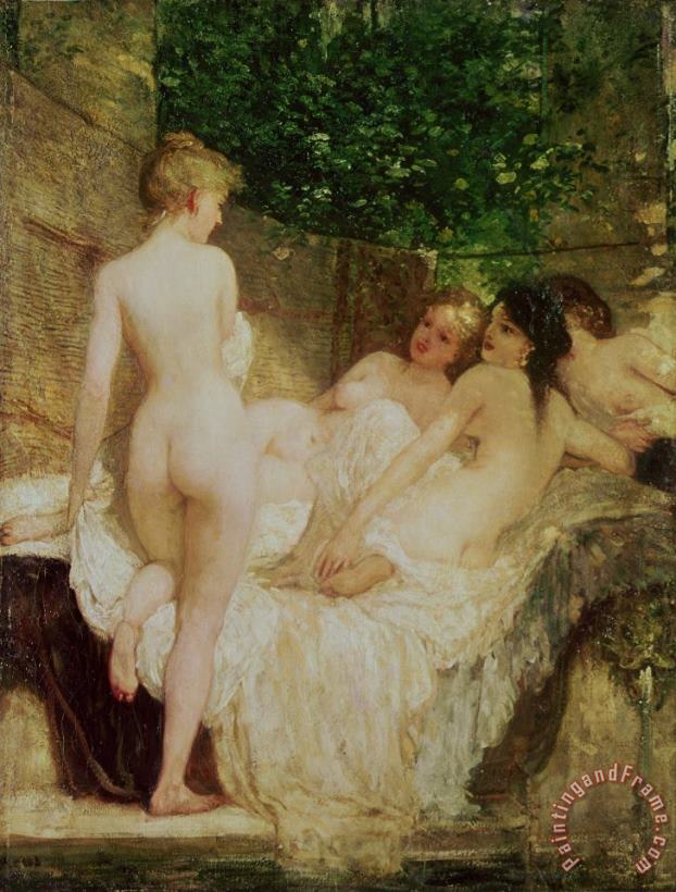 After the Bath painting - Karoly Lotz After the Bath Art Print