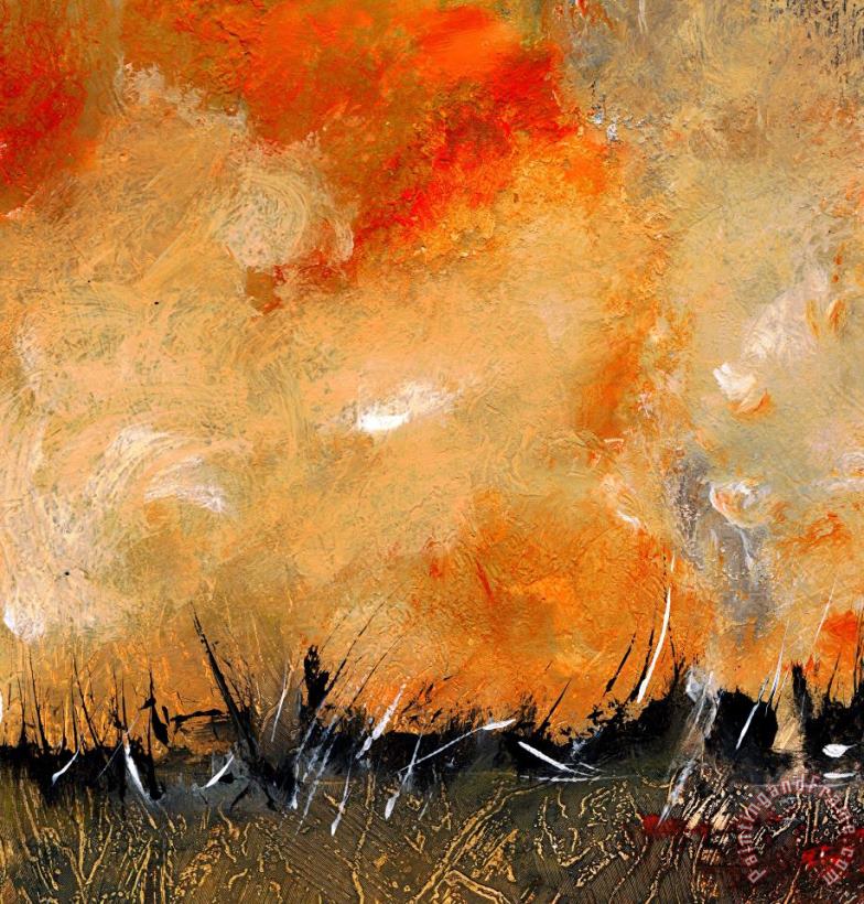 Bush fire painting - Katarina Niksic Bush fire Art Print