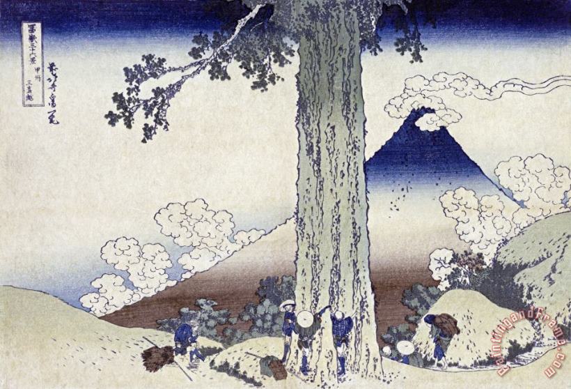 Katsushika Hokusai Mishima Pass in Kai Province Art Painting