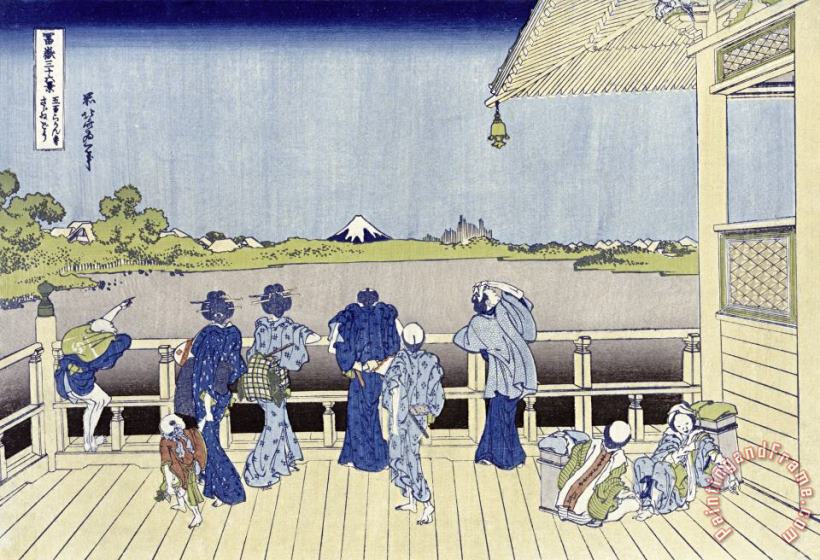 Sazai Hall of Five Hundred Rakan Temple painting - Katsushika Hokusai Sazai Hall of Five Hundred Rakan Temple Art Print