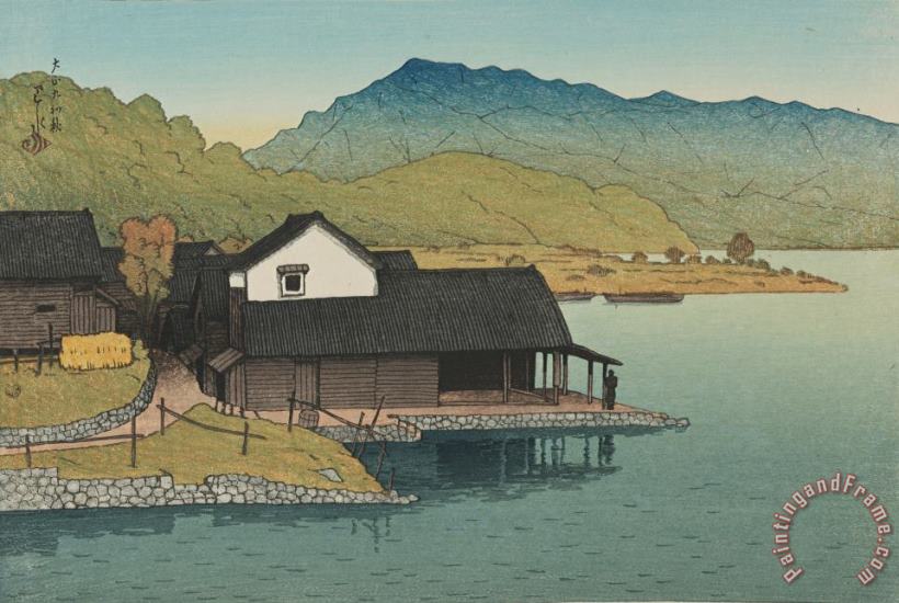 Kawase Hasui Autumn on Lake Kugushiko (wakasa Kugushiko), From The Series Souvenirs of Travels, First Series (tabi Miyage, Dai Isshu) Art Print