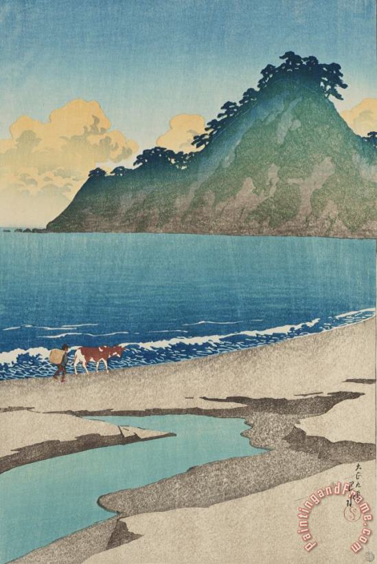 Kawase Hasui Summer Morning on Iwaino Beach (boshu, Iwaino Hama), From The Series Souvenirs of Travels, First Series (tabi Miyage, Dai Isshu) Art Print